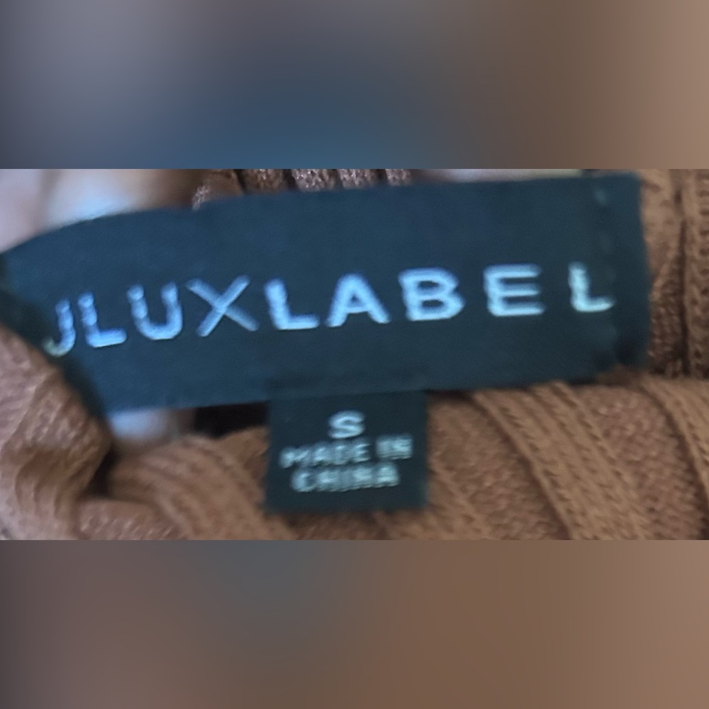 JLUXLABEL Brown Off-Shoulder Ribbed Dress - Picture 3 of 3